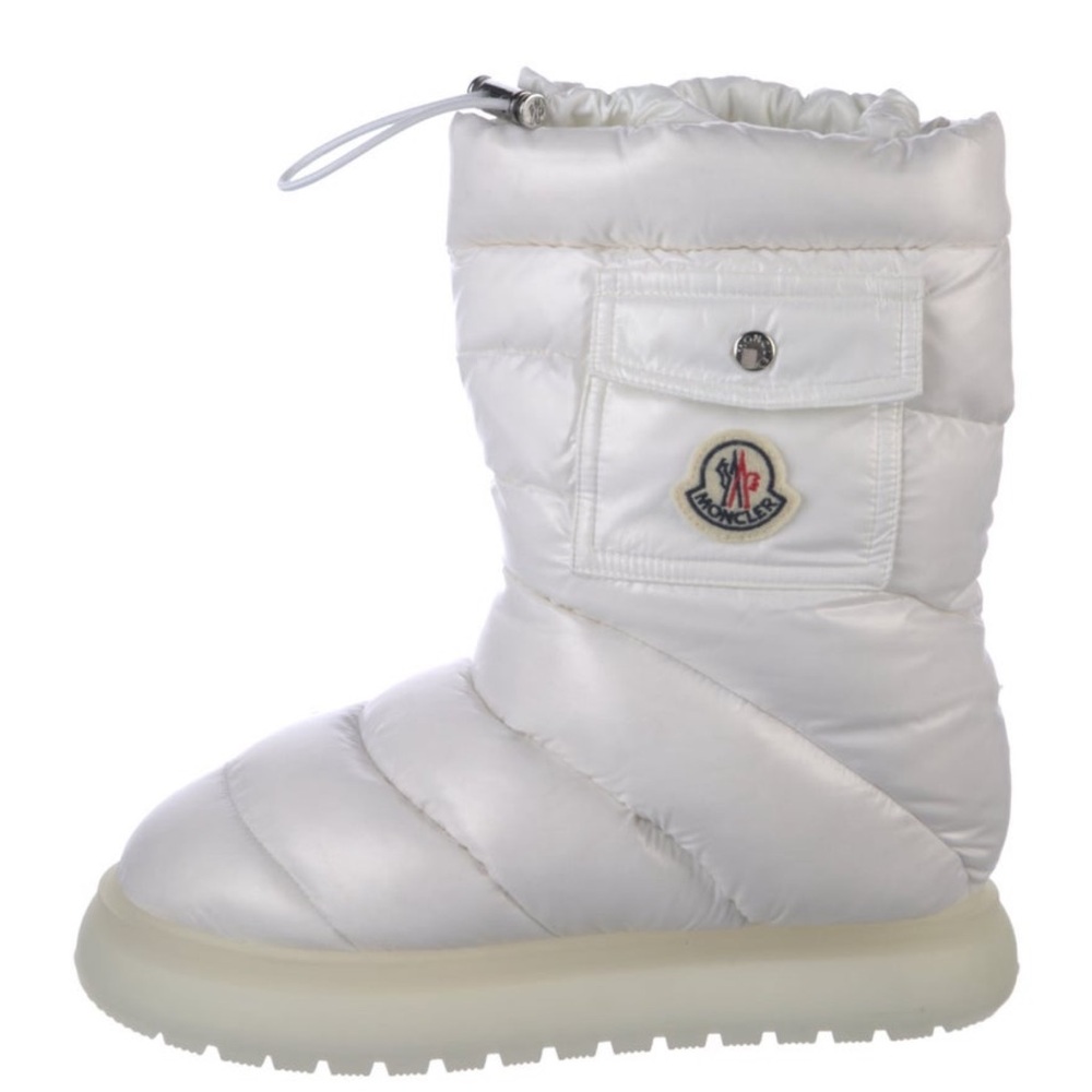 Moncler Women's Gaia White Quilted Snow Boots Shoes Down 9 39 - Picture 2 of 8